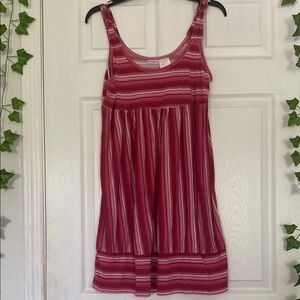 Juniors XL Striped Pink & Red Dress